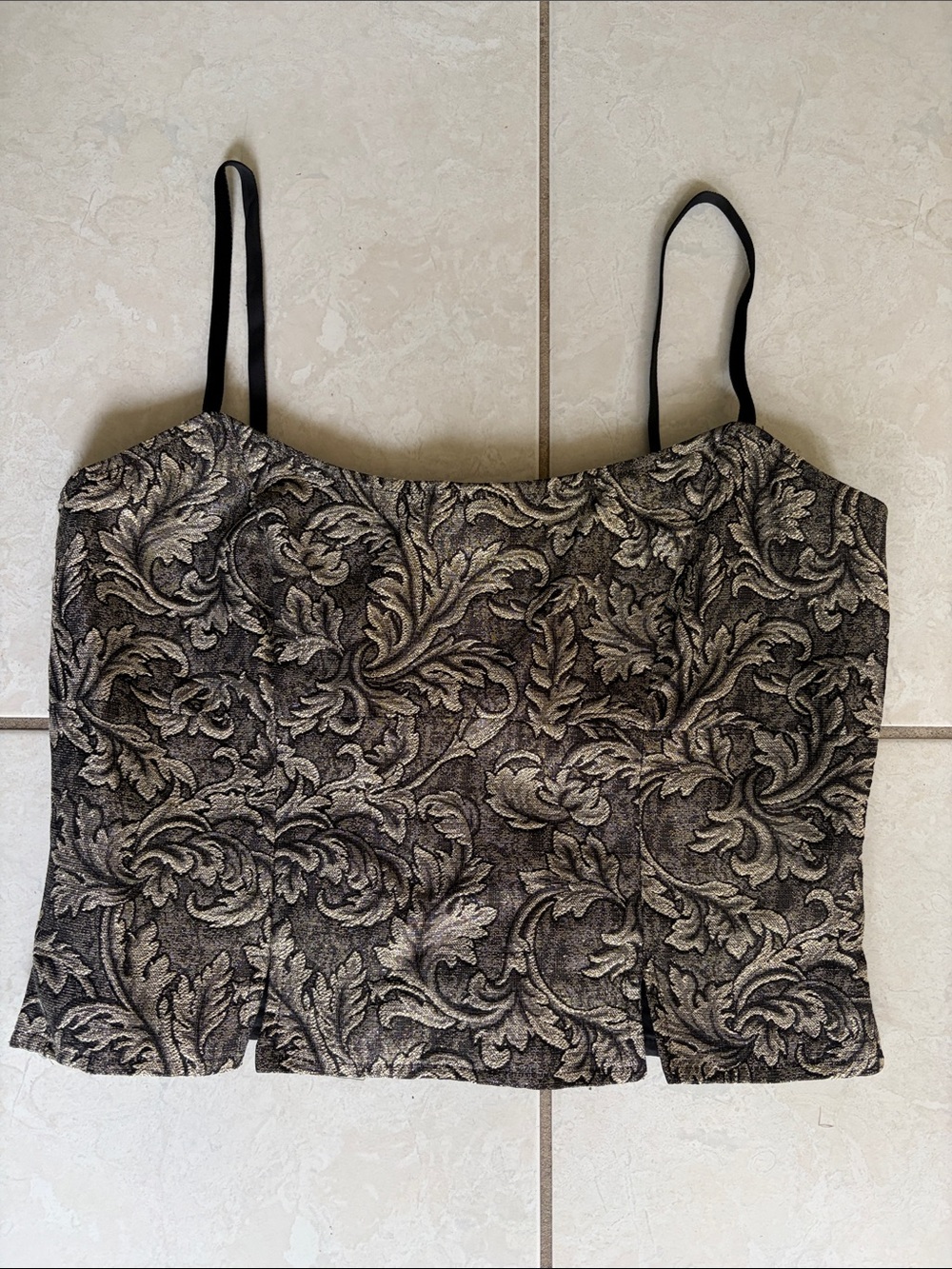 Cachet Black and Gold Brocade Camisole